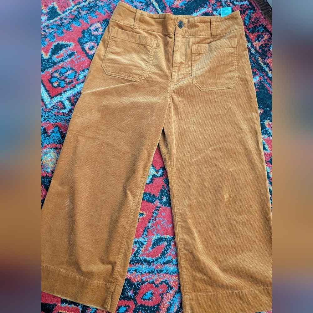 Maeve The Collette Corduroy Wide-Leg Crop - Picture 4 of 6